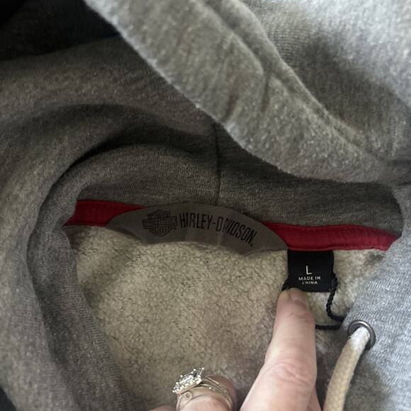 Women’s Harley Davidson Motorcycle Hooded Pullover Sweatshirt Large - Picture 3 of 4